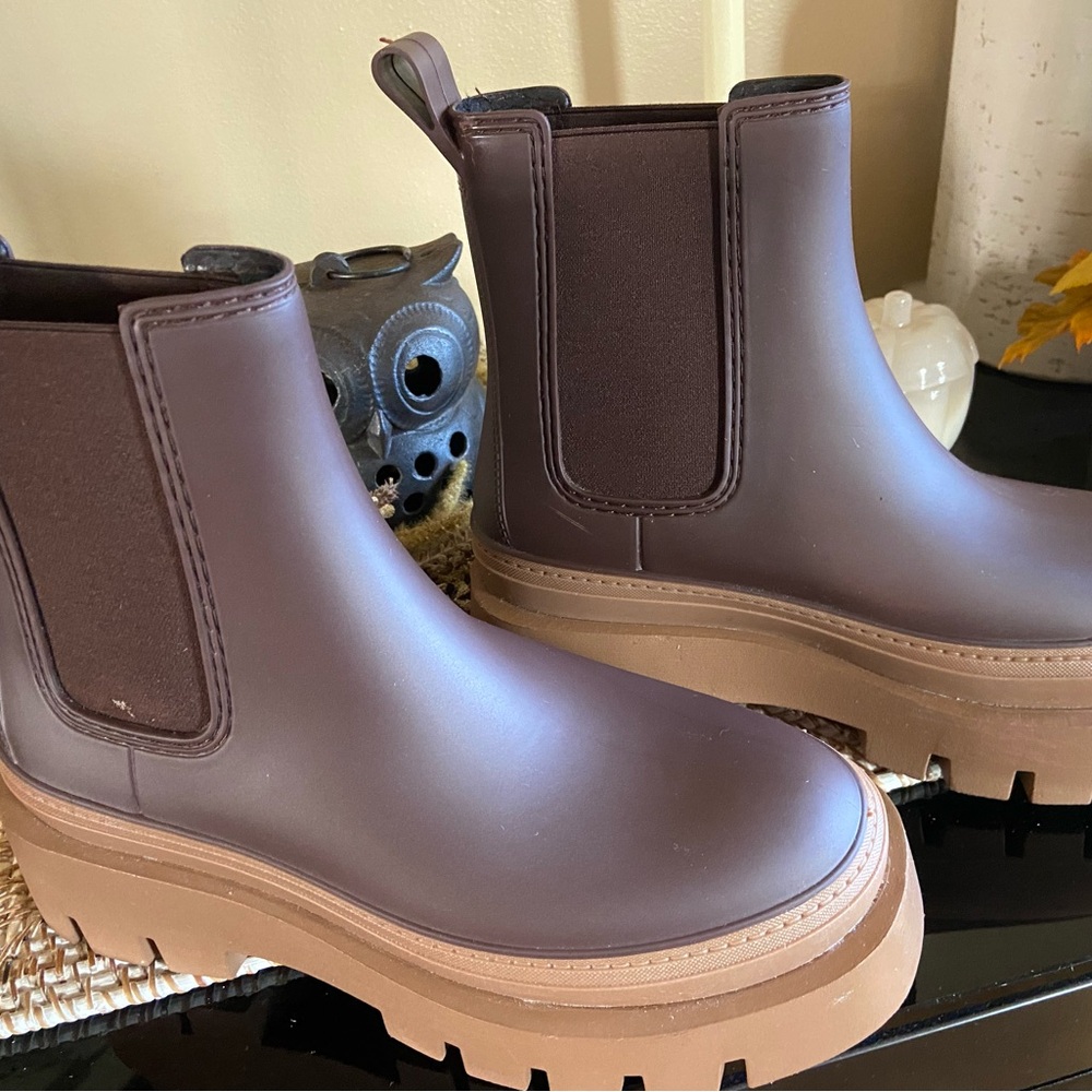 Jeffrey Campbell Dark Brown Platform Chelsea Boots